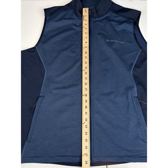 Vineyard Vines Oakfield Performance Vest Men’s XXL Navy Heathered Blue Stretch - Picture 9 of 13